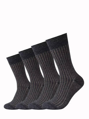 CAMANO Ca-Soft Stripes Socks anthracite-meliert