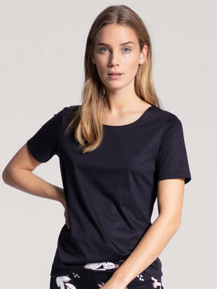 CALIDA Favourites Rosy Kurzarm-Shirt dark-lapis-blau