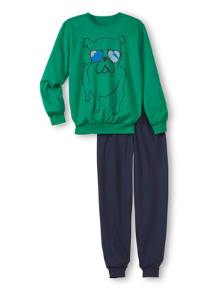 CALIDA Teen Boys Pyjama Hund viridis-grün