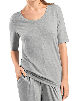 HANRO Yoga T-Shirt halbarm grit-melange