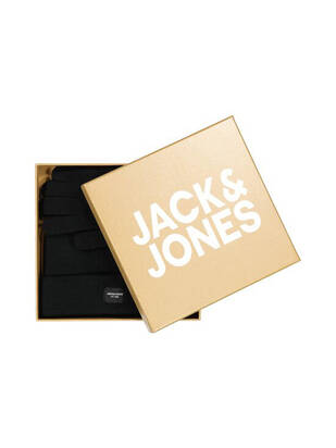 JACK & JONES Beanie & Handschuhe Geschenkbox JNR schwarz