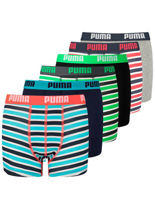 PUMA Boys Boxer printed-stripe blau/grün/rot